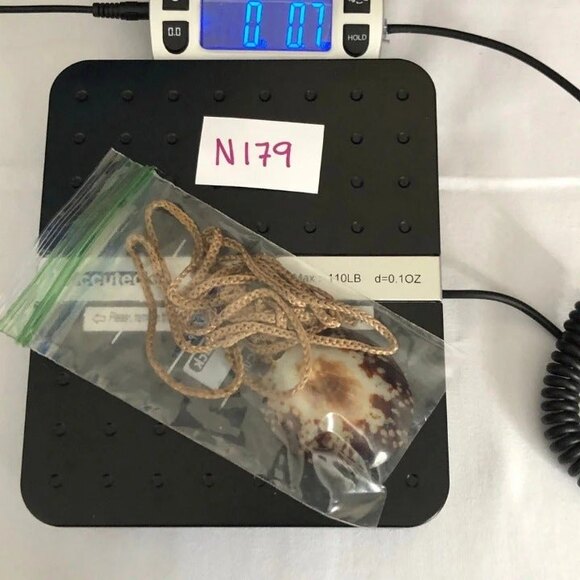 Long Tan Cord Necklace with Oval Shell Focal - Picture 6 of 7